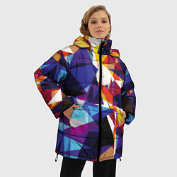 Куртка зимняя женская Мозаичный узор, цвет: 3D-красный — фото 2