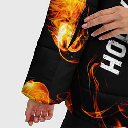 Куртка зимняя женская Hollywood Undead и пылающий огонь, цвет: 3D-черный — фото 2