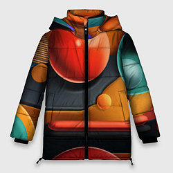 Куртка зимняя женская Геометрия фигур, цвет: 3D-светло-серый