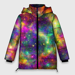 Женская зимняя куртка Яркий неоновый космос