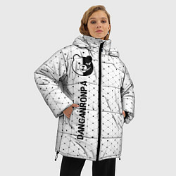 Куртка зимняя женская Danganronpa glitch на светлом фоне: по-вертикали, цвет: 3D-черный — фото 2