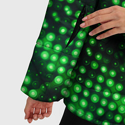 Куртка зимняя женская Яркие зеленые точки, цвет: 3D-черный — фото 2