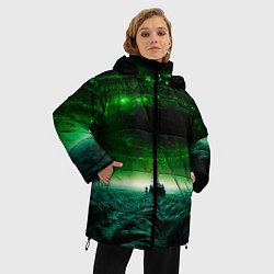 Куртка зимняя женская Космический шторм, цвет: 3D-черный — фото 2