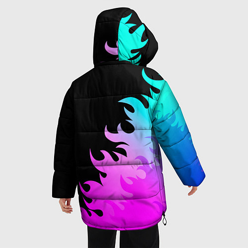 Женская зимняя куртка The Offspring неоновый огонь / 3D-Черный – фото 4