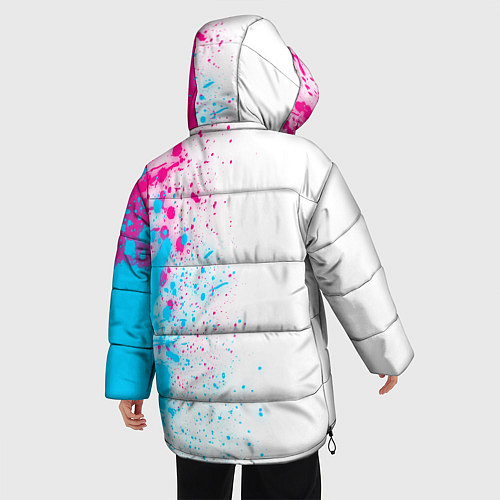 Женская зимняя куртка Counter Strike neon gradient style: по-вертикали / 3D-Черный – фото 4