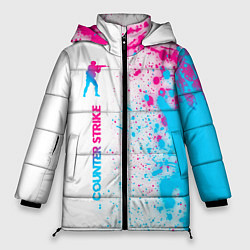 Женская зимняя куртка Counter Strike neon gradient style: по-вертикали
