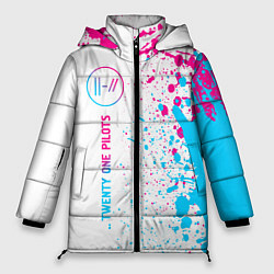 Женская зимняя куртка Twenty One Pilots neon gradient style: по-вертикал