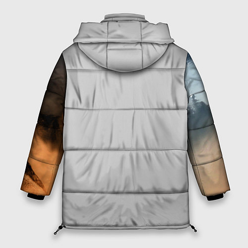 Женская зимняя куртка Волки на севере / 3D-Светло-серый – фото 2
