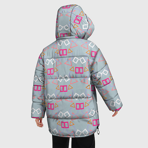 Женская зимняя куртка Калейдоскоп фигур / 3D-Светло-серый – фото 4