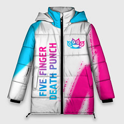 Женская зимняя куртка Five Finger Death Punch neon gradient style: надпи