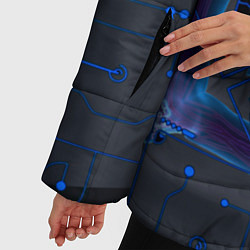 Куртка зимняя женская Кубические волны, цвет: 3D-светло-серый — фото 2