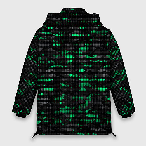 Женская зимняя куртка Точечный камуфляжный узор Spot camouflage pattern / 3D-Светло-серый – фото 2