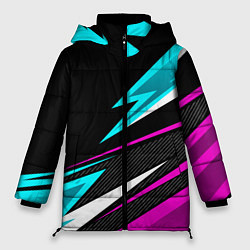 Куртка зимняя женская Спорт униформа - неон, цвет: 3D-черный