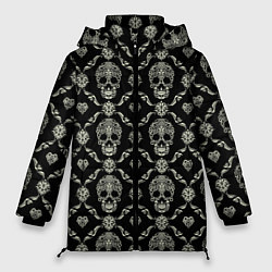 Женская зимняя куртка Узор с черепами Pattern with skulls