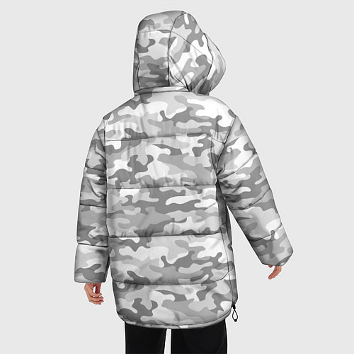Женская зимняя куртка Камуфляж серый / 3D-Черный – фото 4