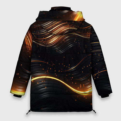 Женская зимняя куртка Золотистые волны / 3D-Красный – фото 2