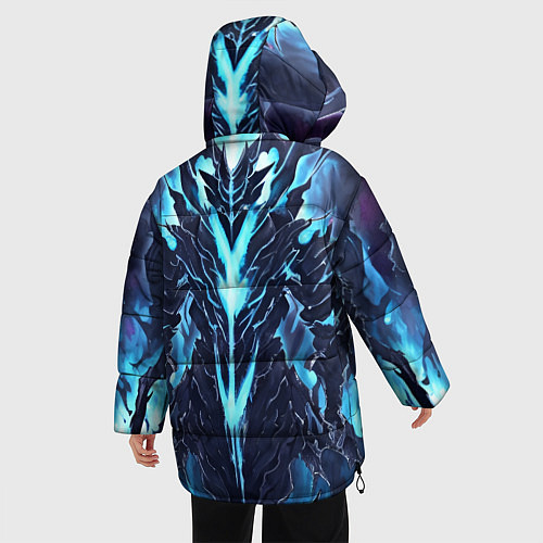 Женская зимняя куртка Голубой разлом / 3D-Черный – фото 4