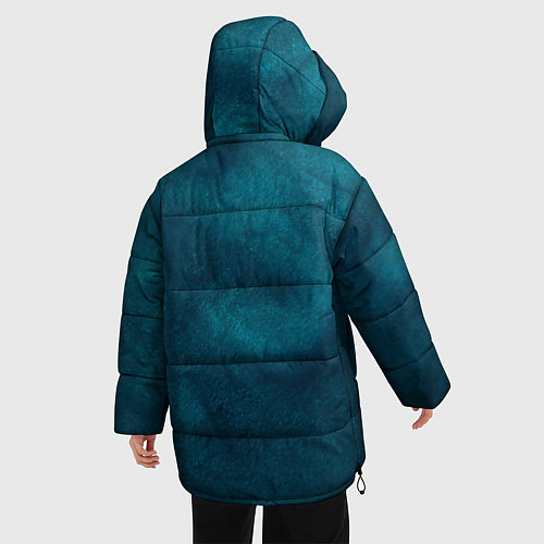 Женская зимняя куртка Синие туманные камешки / 3D-Черный – фото 4