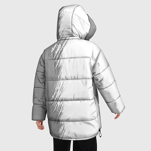 Женская зимняя куртка Akira glitch на светлом фоне: по-вертикали / 3D-Черный – фото 4