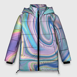 Куртка зимняя женская Sea waves fantasy, цвет: 3D-красный