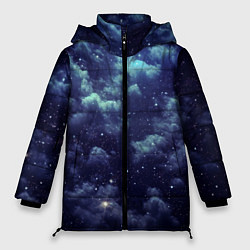 Куртка зимняя женская Звездная ночь - нейросеть, цвет: 3D-красный