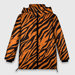 Куртка зимняя женская Полоски тигра - tiger, цвет: 3D-светло-серый