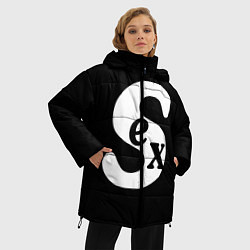 Куртка зимняя женская SEX надпись, цвет: 3D-светло-серый — фото 2