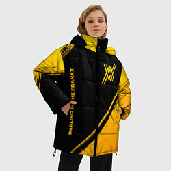 Куртка зимняя женская Darling in the FranXX - gold gradient: надпись, си, цвет: 3D-черный — фото 2