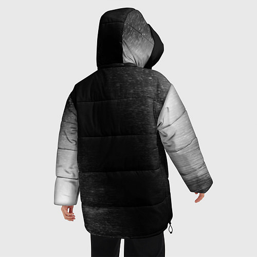 Женская зимняя куртка Apex Legends glitch на темном фоне: надпись, симво / 3D-Черный – фото 4
