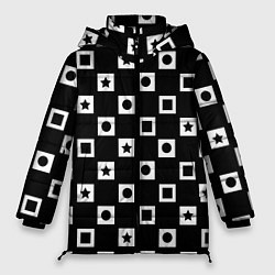 Куртка зимняя женская Геометрические узоры, цвет: 3D-черный