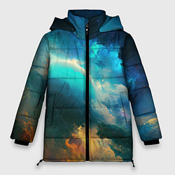 Куртка зимняя женская Далекий космос, цвет: 3D-красный