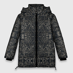 Женская зимняя куртка Черная каллиграфия