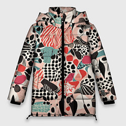 Женская зимняя куртка Узор Тропические джунгли