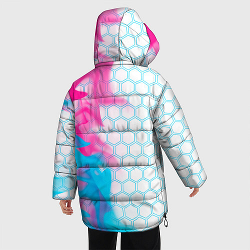 Женская зимняя куртка Fortnite neon gradient style: по-вертикали / 3D-Черный – фото 4
