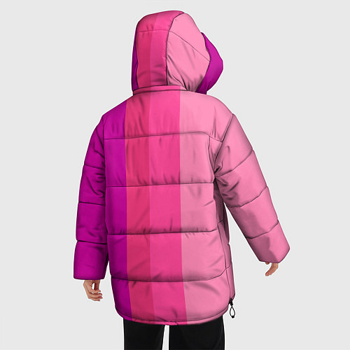 Женская зимняя куртка Группа Black pink на фоне оттенков розового / 3D-Черный – фото 4