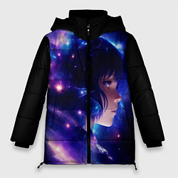 Куртка зимняя женская Космическая женщина, цвет: 3D-светло-серый