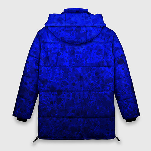 Женская зимняя куртка Абстракция ультрамарин / 3D-Светло-серый – фото 2