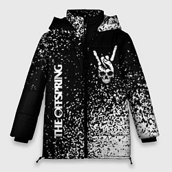 Женская зимняя куртка The Offspring и рок символ на темном фоне