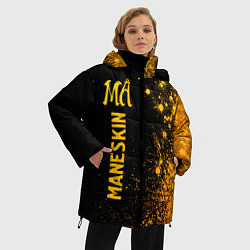 Куртка зимняя женская Maneskin - gold gradient: по-вертикали, цвет: 3D-черный — фото 2