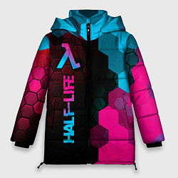 Женская зимняя куртка Half-Life - neon gradient: по-вертикали