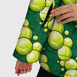 Куртка зимняя женская Большой теннис - мячики, цвет: 3D-красный — фото 2