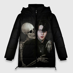 Куртка зимняя женская Сехун со скелетом, цвет: 3D-светло-серый
