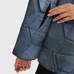 Куртка зимняя женская Металлические плиты, цвет: 3D-черный — фото 2