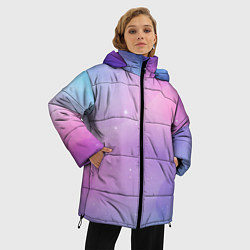 Куртка зимняя женская Градиентовый космос, цвет: 3D-черный — фото 2