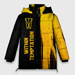 Женская зимняя куртка Within Temptation - gold gradient: по-вертикали