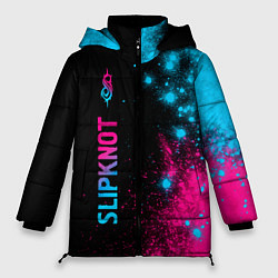 Женская зимняя куртка Slipknot - neon gradient: по-вертикали