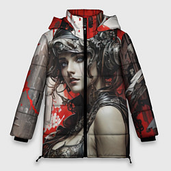 Куртка зимняя женская Охотница за беглецами, цвет: 3D-красный