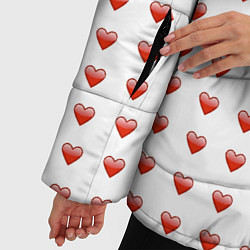 Куртка зимняя женская Сердце эмодзи, цвет: 3D-черный — фото 2