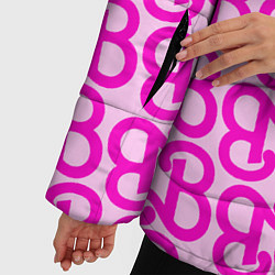 Куртка зимняя женская Логотип Барби - буква B, цвет: 3D-черный — фото 2