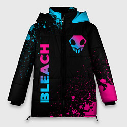 Женская зимняя куртка Bleach - neon gradient: надпись, символ